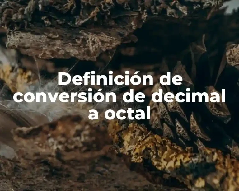 Definición de conversión de decimal a octal