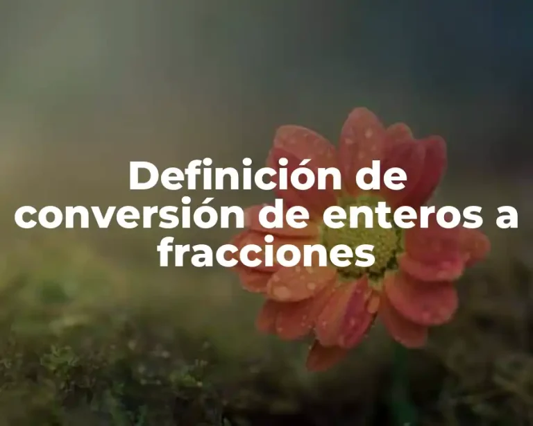 Definición de conversión de enteros a fracciones