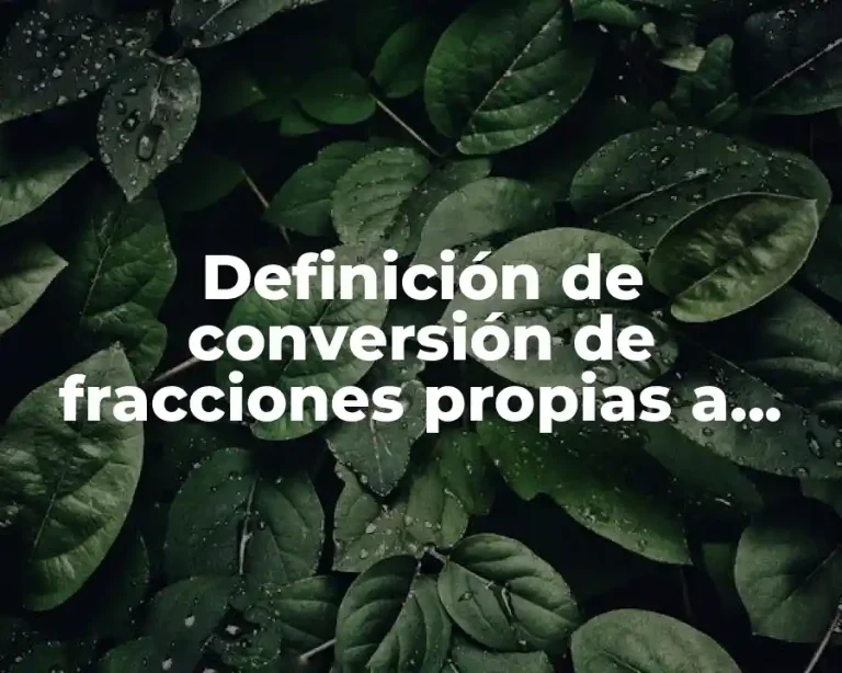 Definición de conversión de fracciones propias a decimales