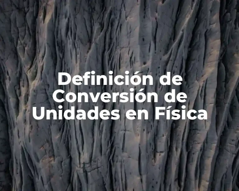 Definición de Conversión de Unidades en Física