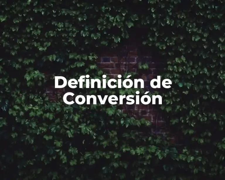 Definición de Conversión