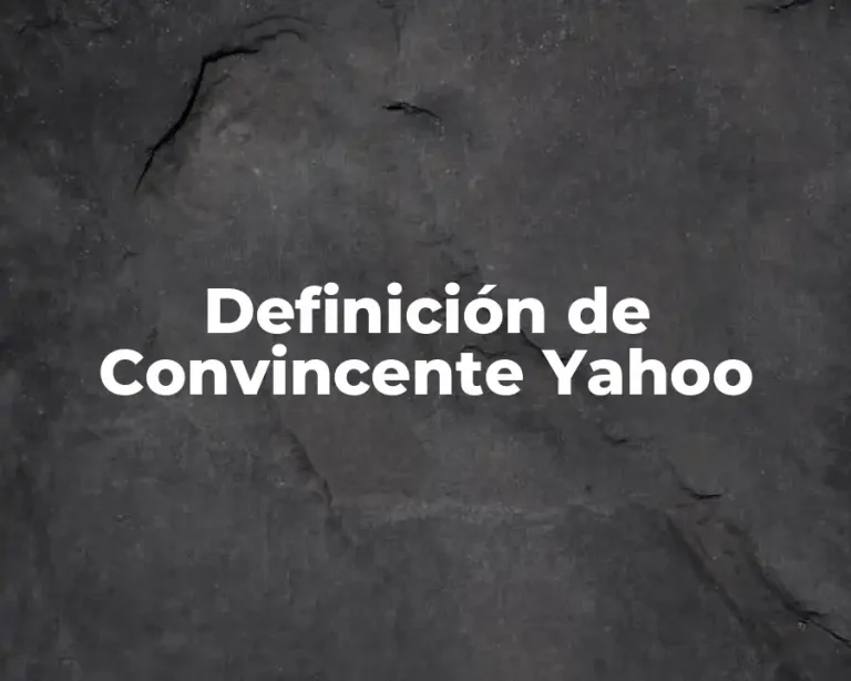 Definición de Convincente Yahoo