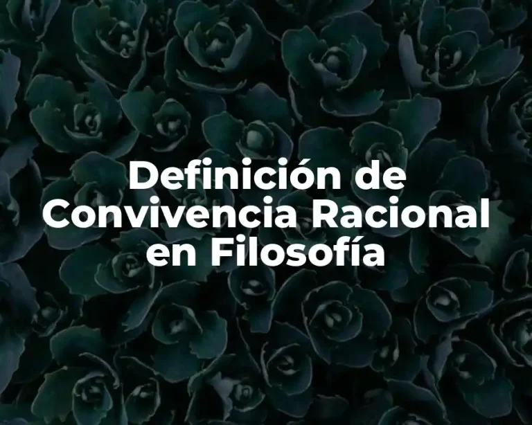 Definición de Convivencia Racional en Filosofía