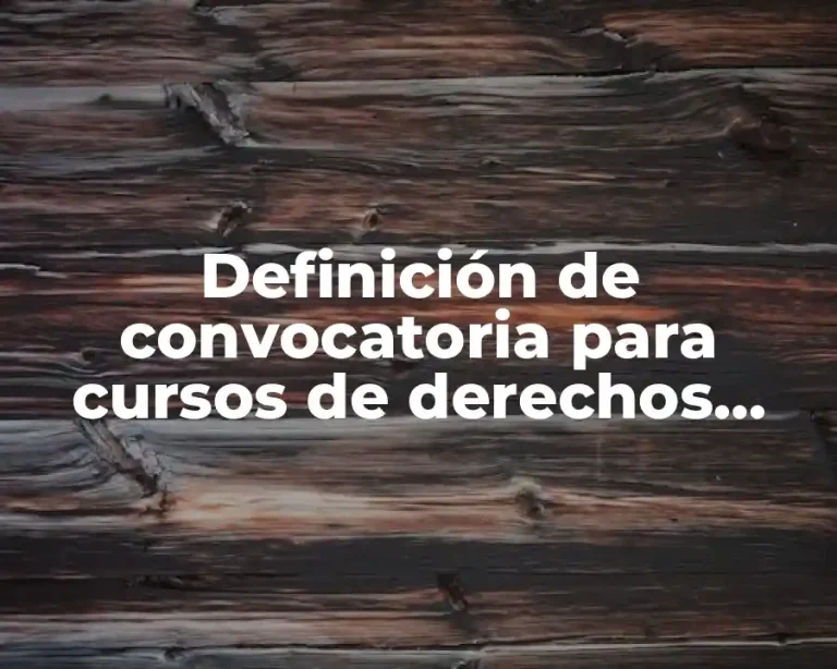 Definición de convocatoria para cursos de derechos humanos