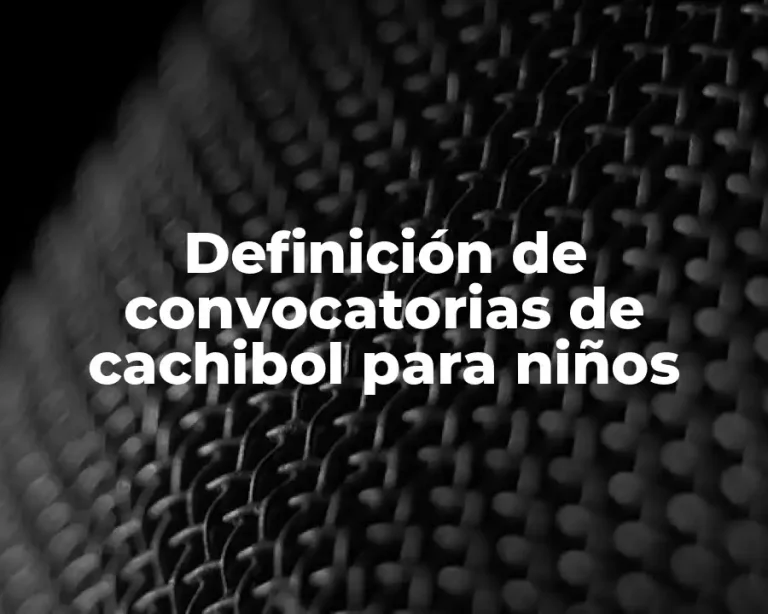 Definición de convocatorias de cachibol para niños