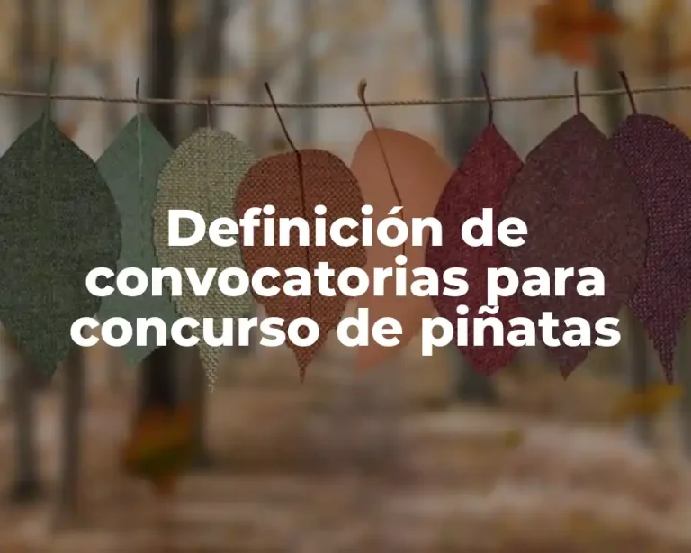 Definición de convocatorias para concurso de piñatas