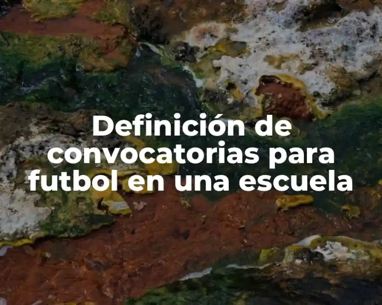 Definición de convocatorias para futbol en una escuela