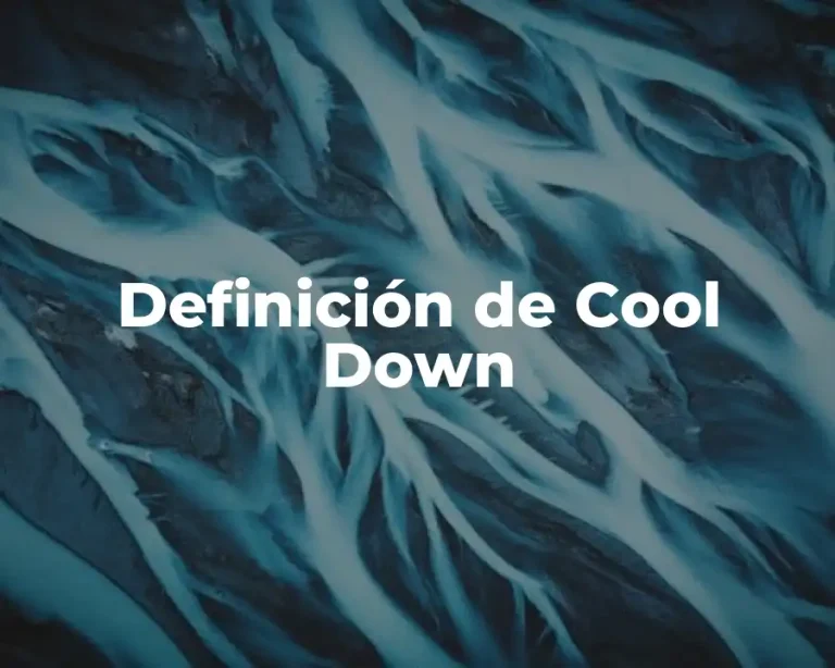 Definición de Cool Down