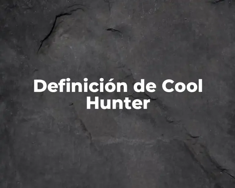Definición de Cool Hunter