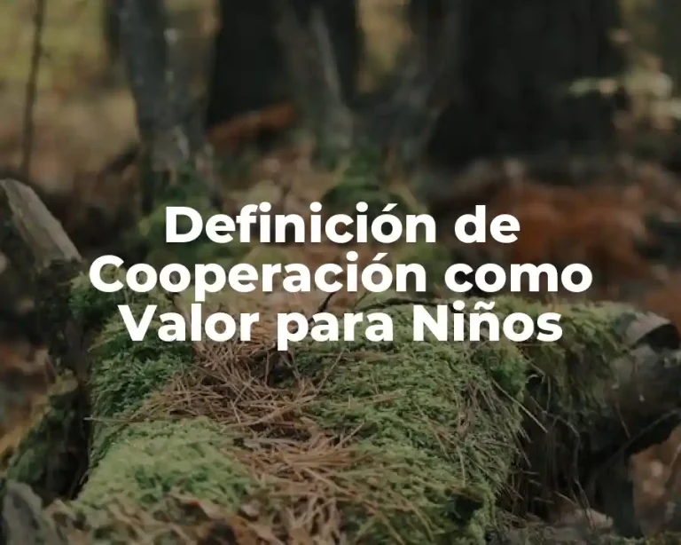 Definición de Cooperación como Valor para Niños