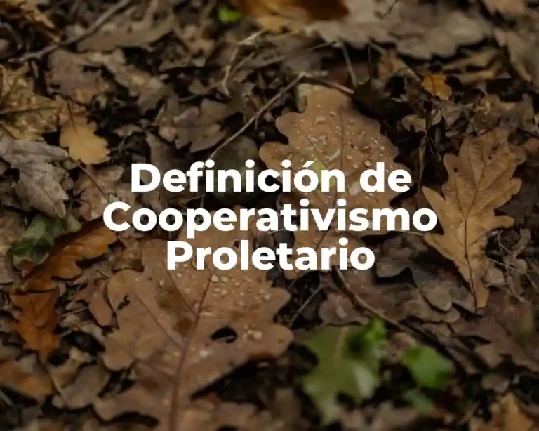 Definición de Cooperativismo Proletario