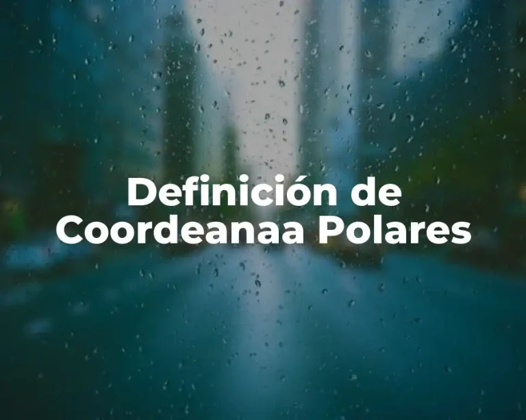 Definición de Coordeanaa Polares
