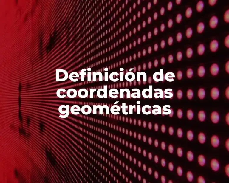 Definición de coordenadas geométricas