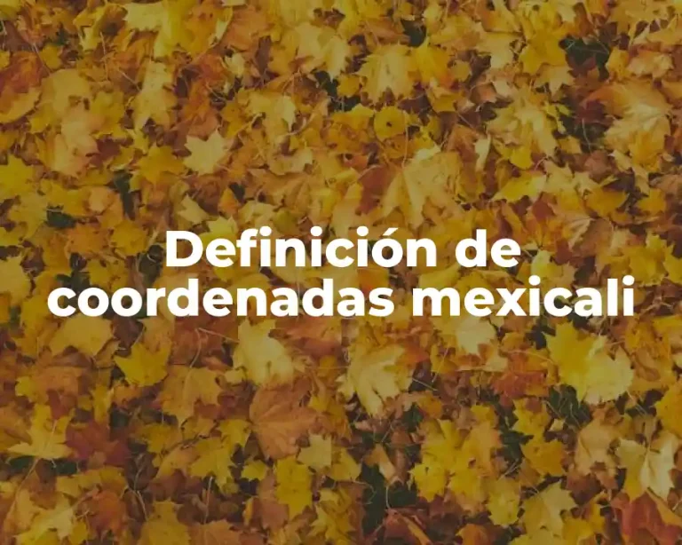 Definición de coordenadas mexicali