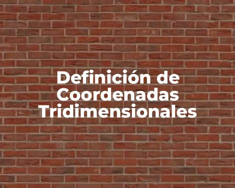 Definición de Coordenadas Tridimensionales