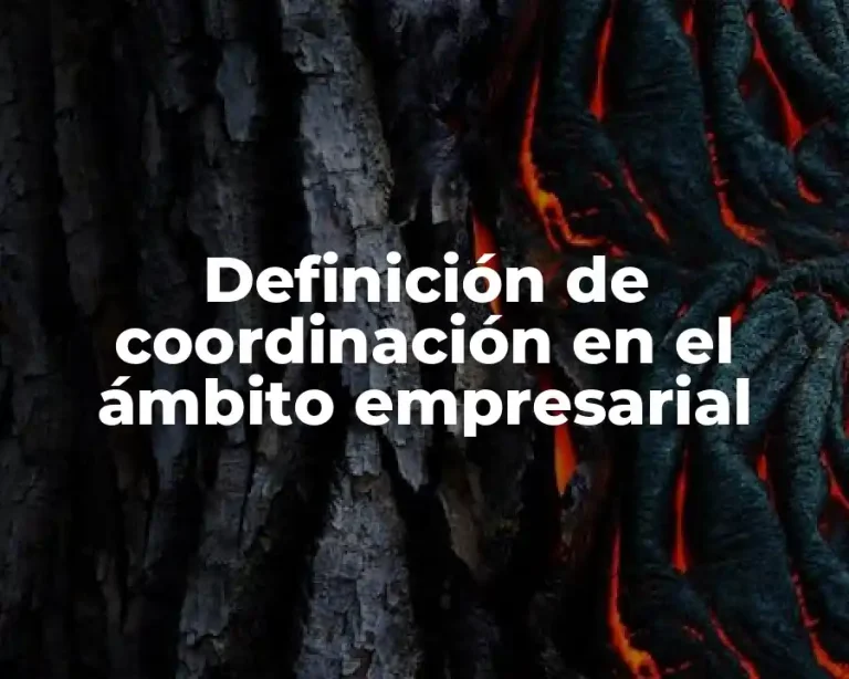 Definición de coordinación en el ámbito empresarial