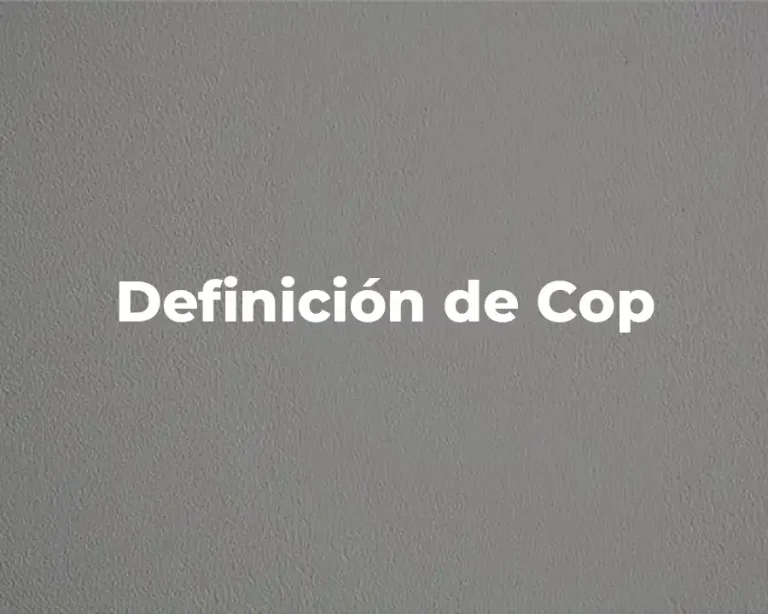 Definición de Cop