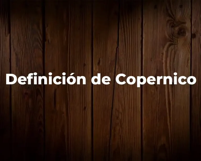 Definición de Copernico