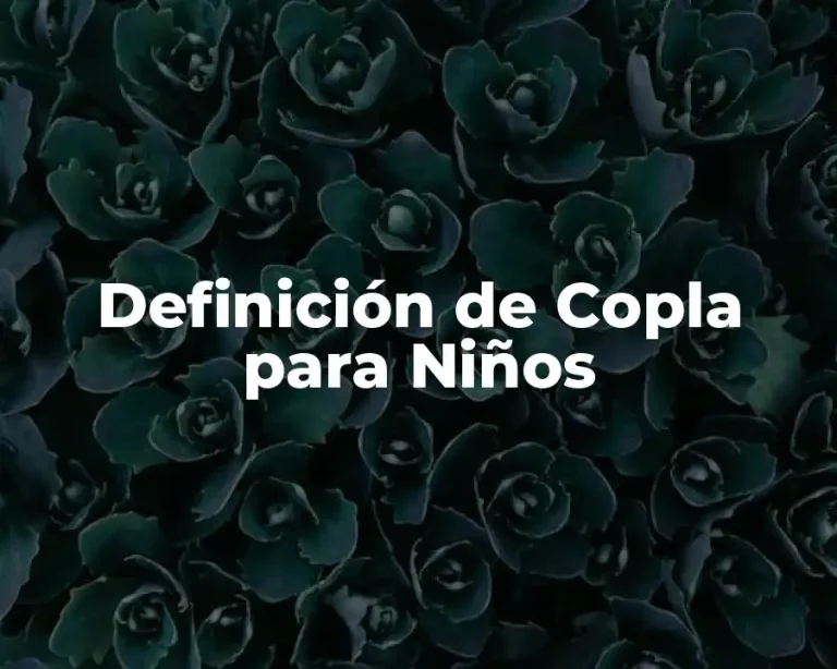 Definición de Copla para Niños