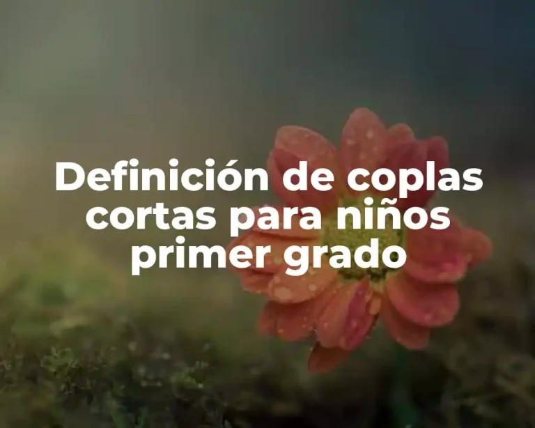 Definición de coplas cortas para niños primer grado