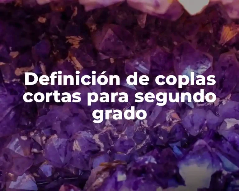 Definición de coplas cortas para segundo grado