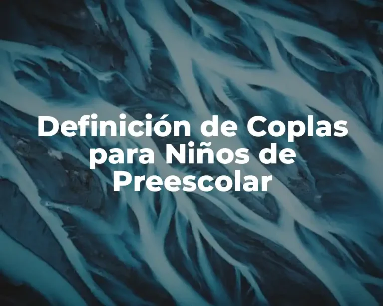 Definición de Coplas para Niños de Preescolar