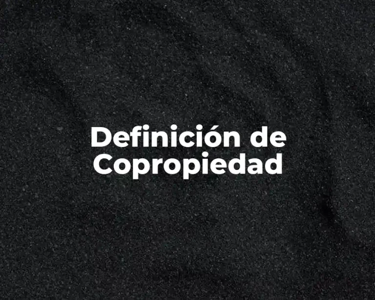 Definición de Copropiedad