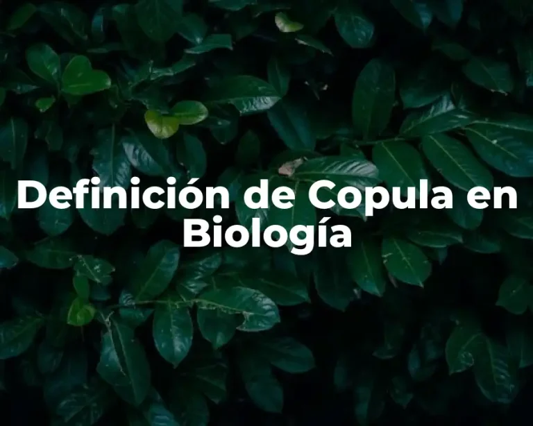 Definición de Copula en Biología