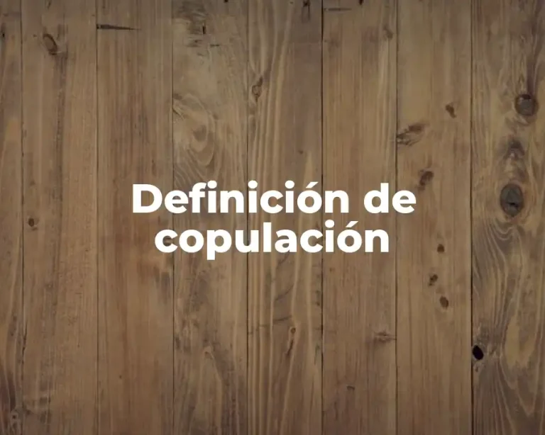 Definición de copulación