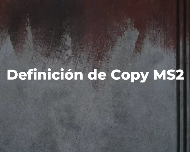Definición de Copy MS2