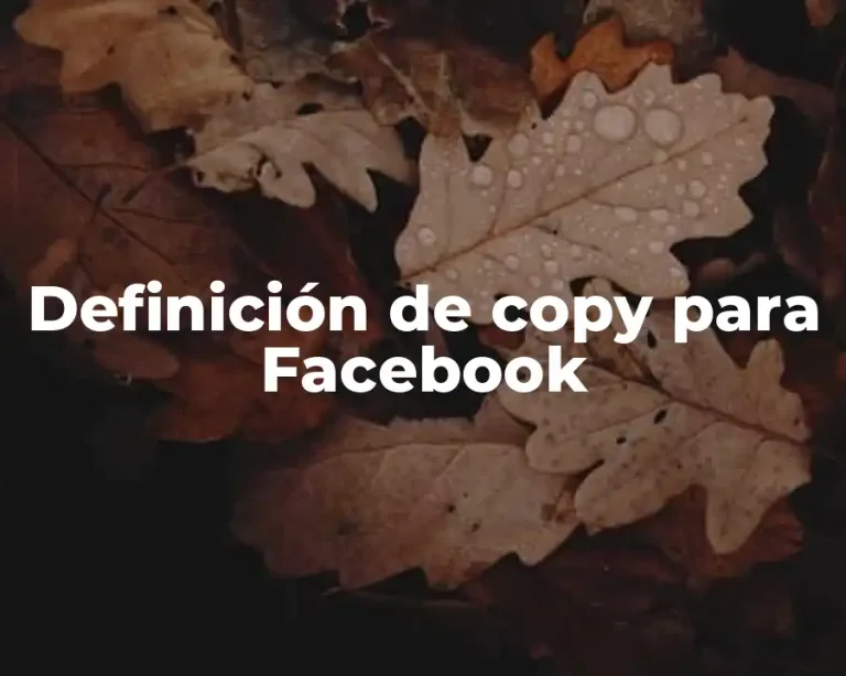 Definición de copy para Facebook