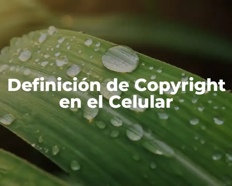 Definición de Copyright en el Celular