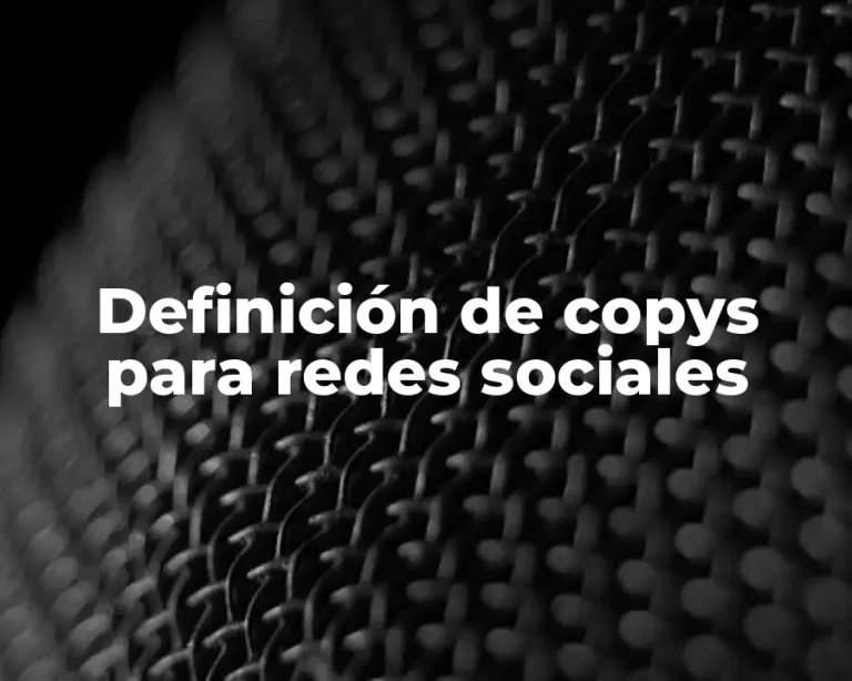Definición de copys para redes sociales