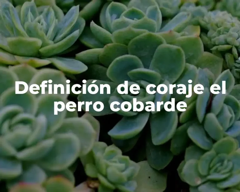 Definición de coraje el perro cobarde