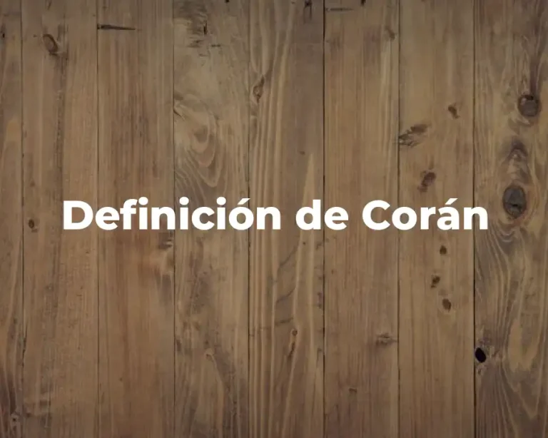 Definición de Corán