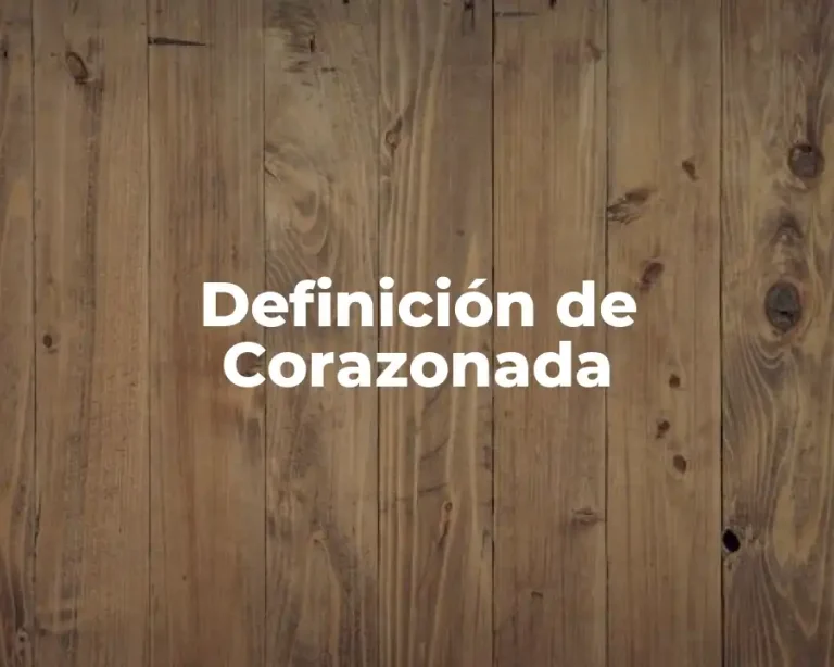 Definición de Corazonada