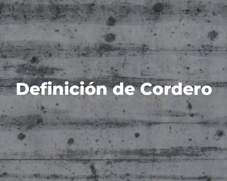 Definición de Cordero