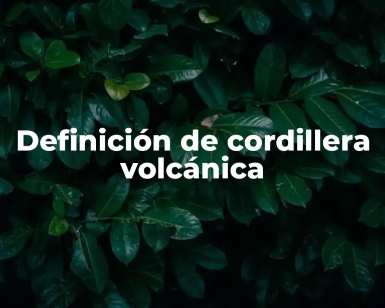 Definición de cordillera volcánica