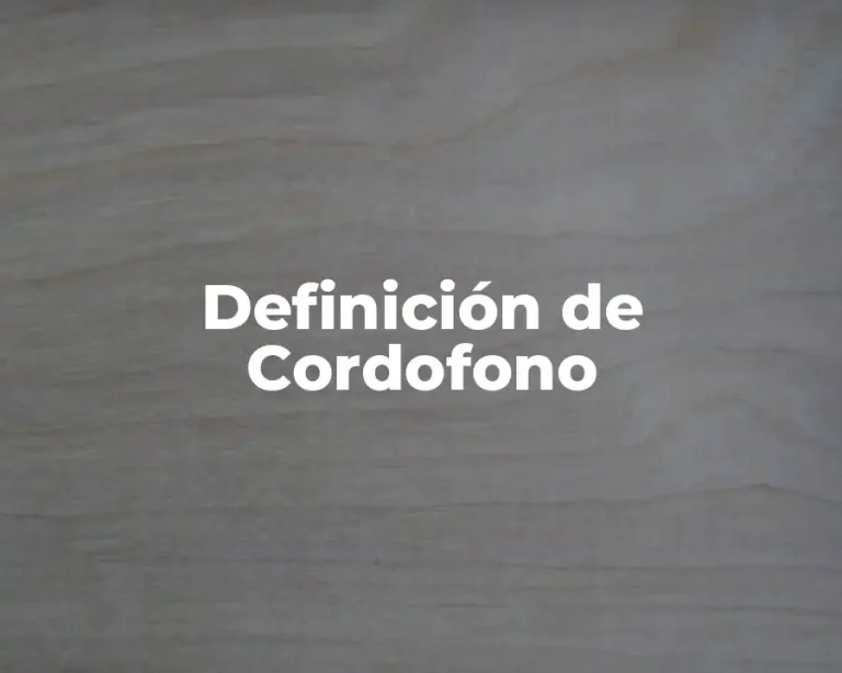 Definición de Cordofono