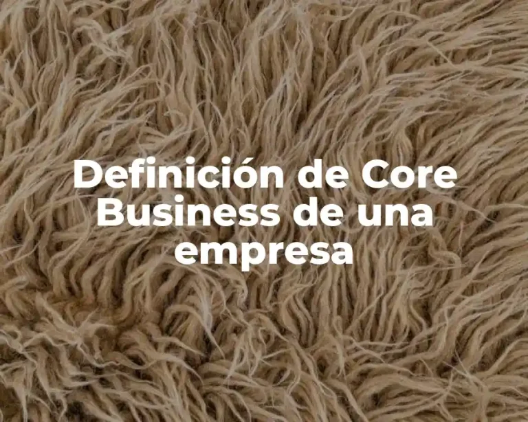 Definición de Core Business de una empresa