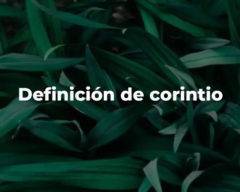 Definición de corintio
