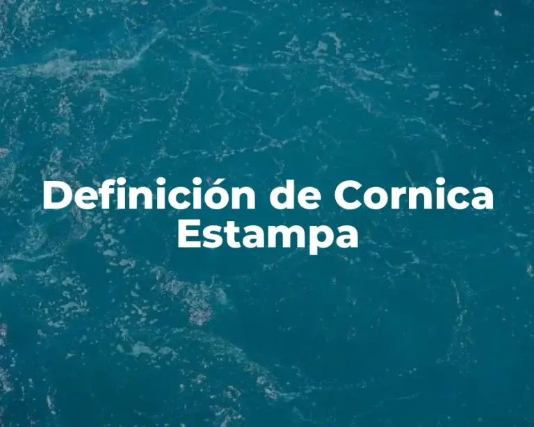 Definición de Cornica Estampa