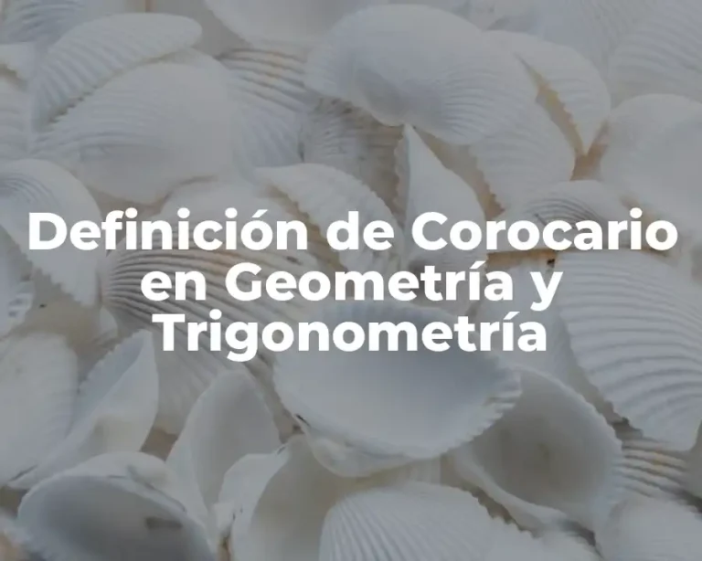 Definición de Corocario en Geometría y Trigonometría