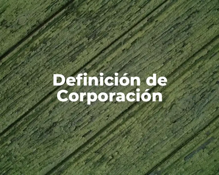 Definición de Corporación