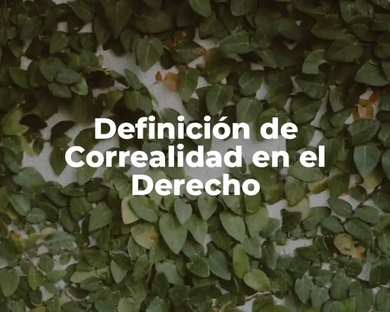 Definición de Correalidad en el Derecho