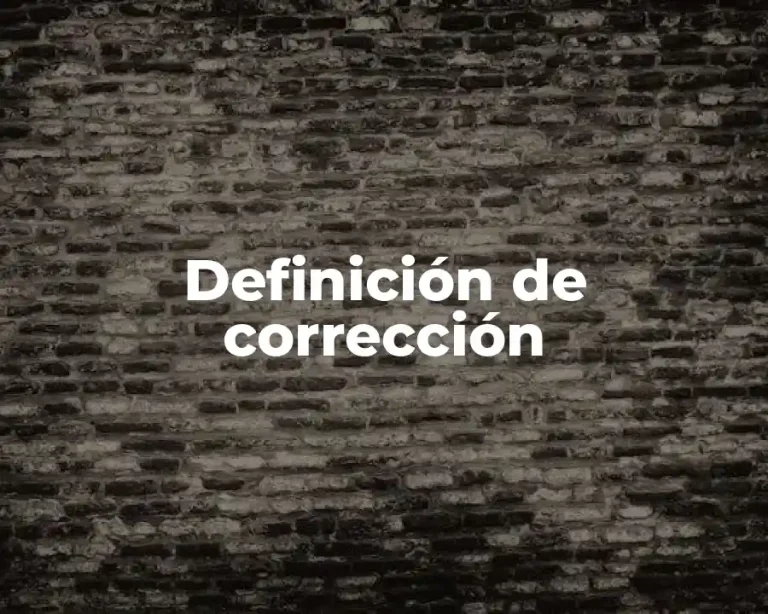 Definición de corrección