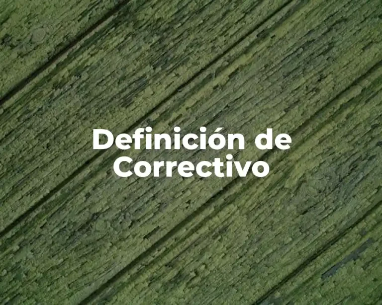 Definición de Correctivo