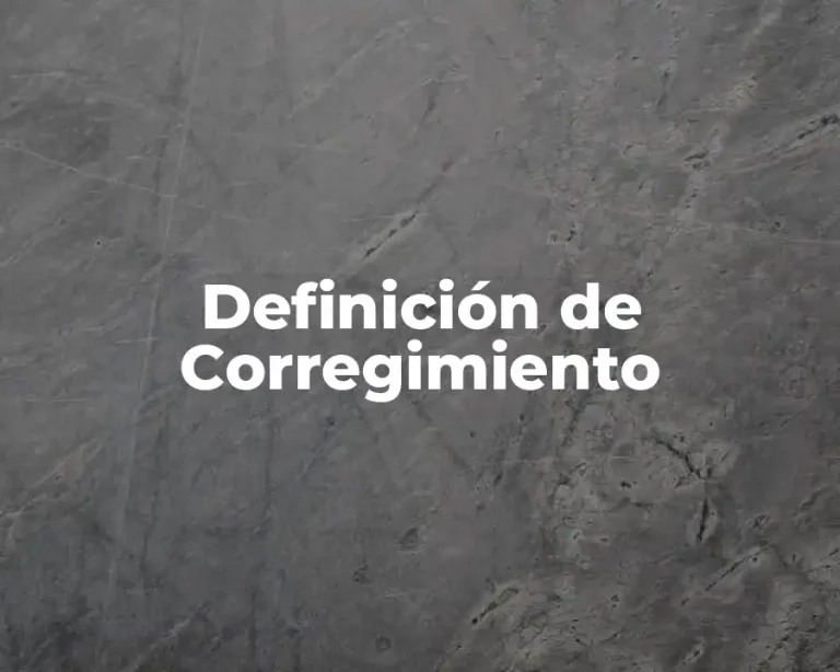 Definición de Corregimiento