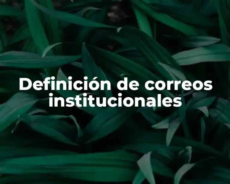Definición de correos institucionales