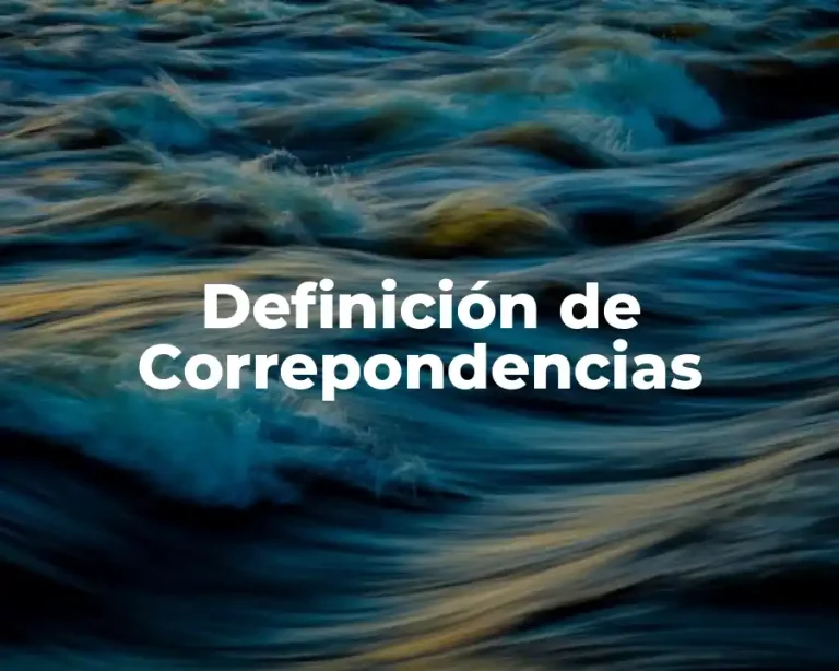Definición de Correpondencias